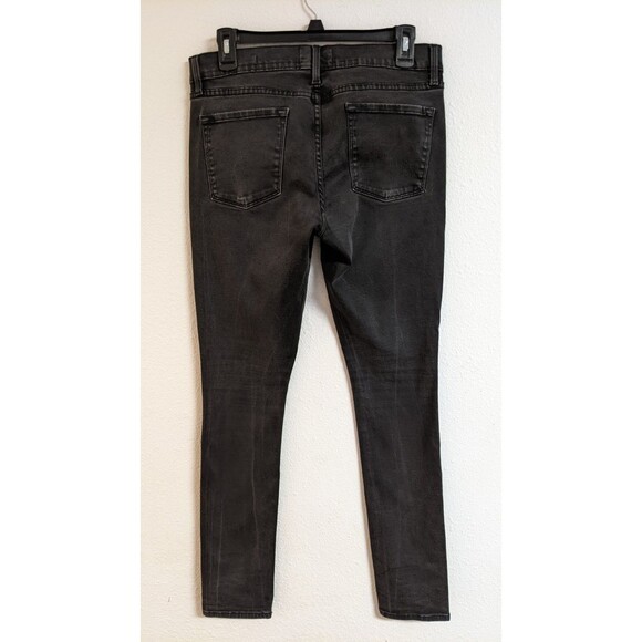 Women's Frame Denim Le Skinny de Jeanne in Film Noir (Black) Size 30 X 29 - Picture 4 of 16